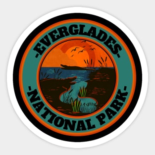 Retro Everglades National Park Sticker